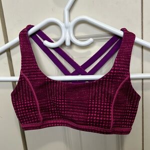 Ivivva Reversible Hot Pink & Burgunday/Purple Sports Bra